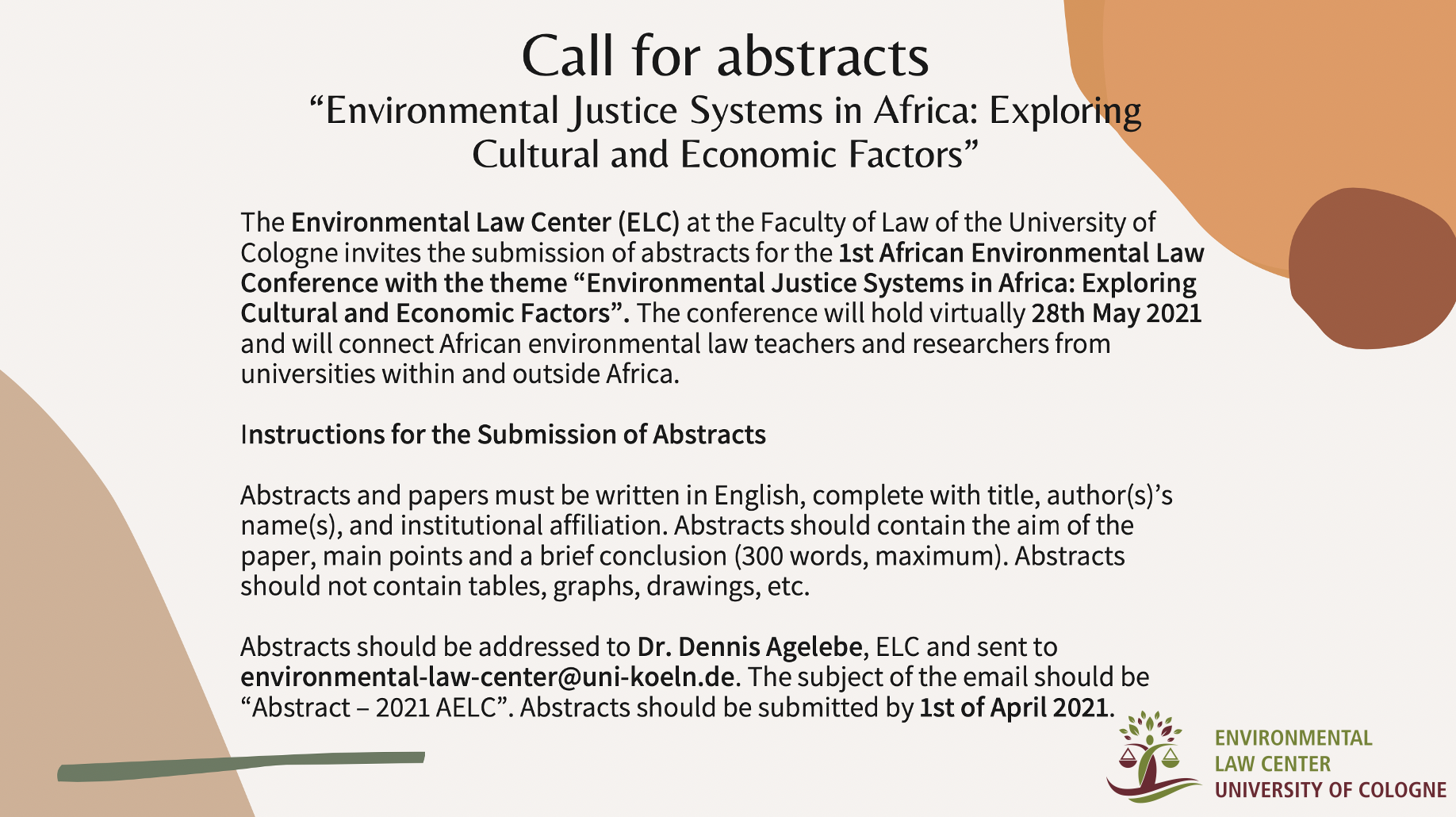 Call for Abstracts 